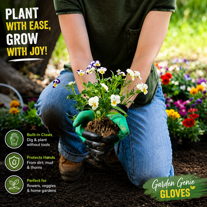 Garden Gloves with Claws for Digging & Planting