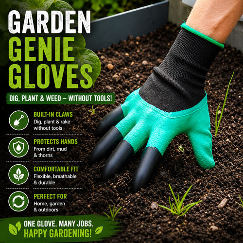 Garden Gloves with Claws for Digging & Planting