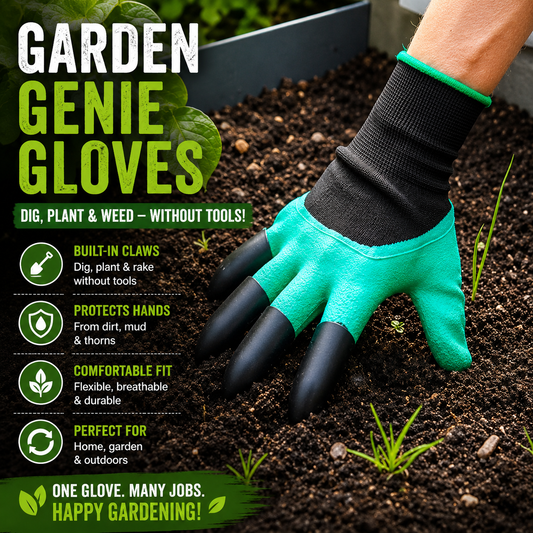Garden Gloves with Claws for Digging & Planting
