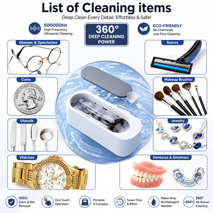 Mini Portable Ultrasonic Vibration Cleaning Machine