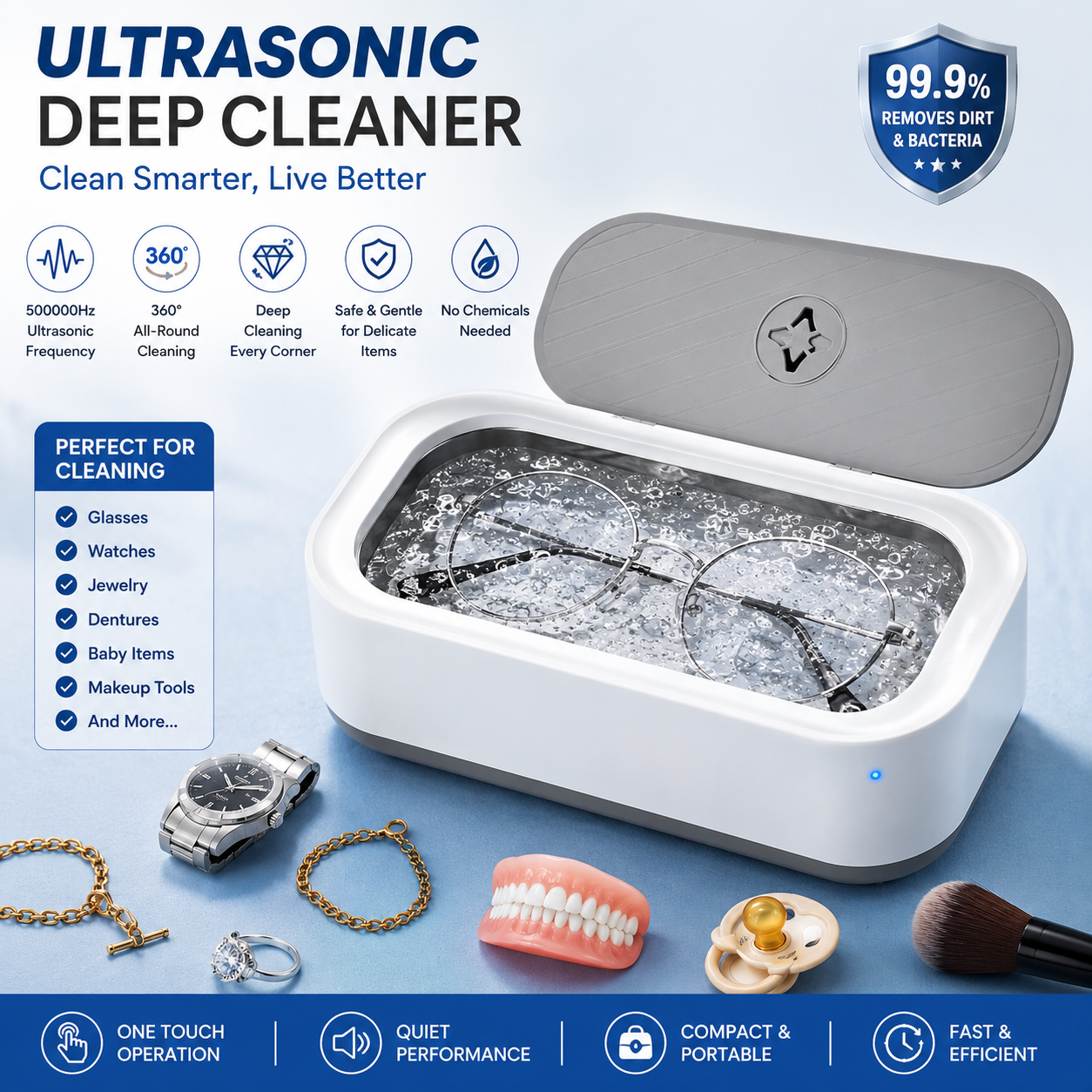 Mini Portable Ultrasonic Vibration Cleaning Machine