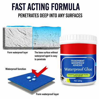 Transparent Waterproof Glue (Pack Of 2 ) + Free Brush