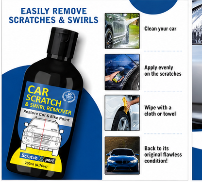 Car Body Scratch Remover And Repair Polishing Cream Kit With Sponge 200Ml(Pack Of 2)